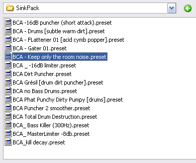 Step 05 - Choose the preset file that you want to load (one of the previously extracted files)